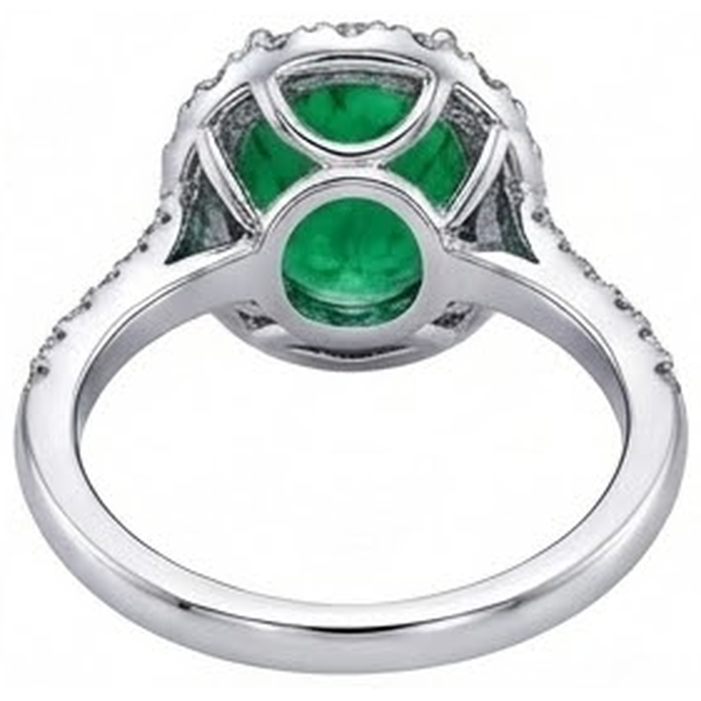 echter oval diamant 4.25Karat ring auf Weiß