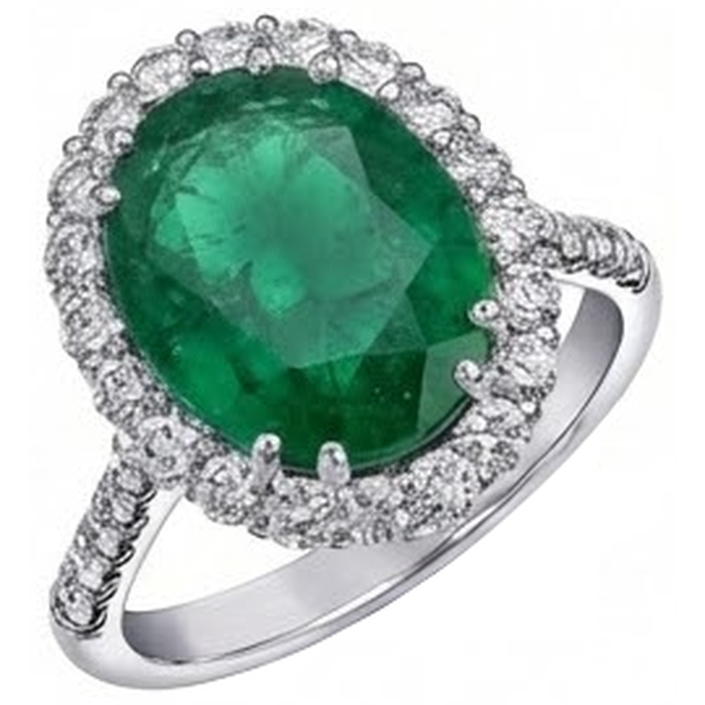 echter oval diamant 4.25Karat ring Detailansicht