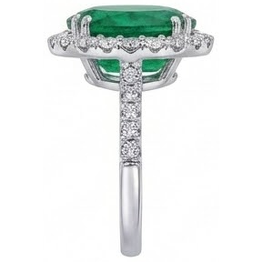 echter oval diamant 4.25Karat ring Draufsicht
