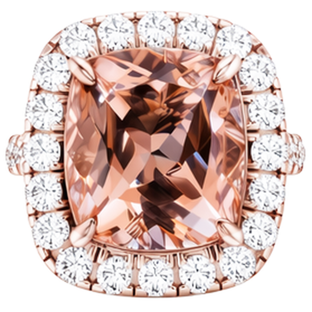 echter round diamant 12.50Karat ring Detailansicht