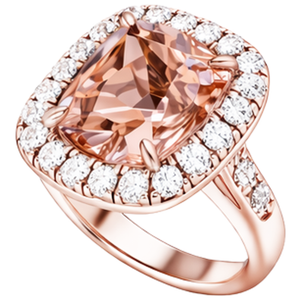 echter round diamant 12.50Karat ring Profilansicht