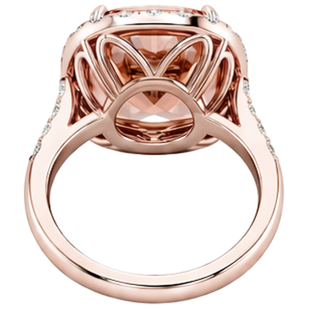echter round diamant 12.50Karat ring Band Detail