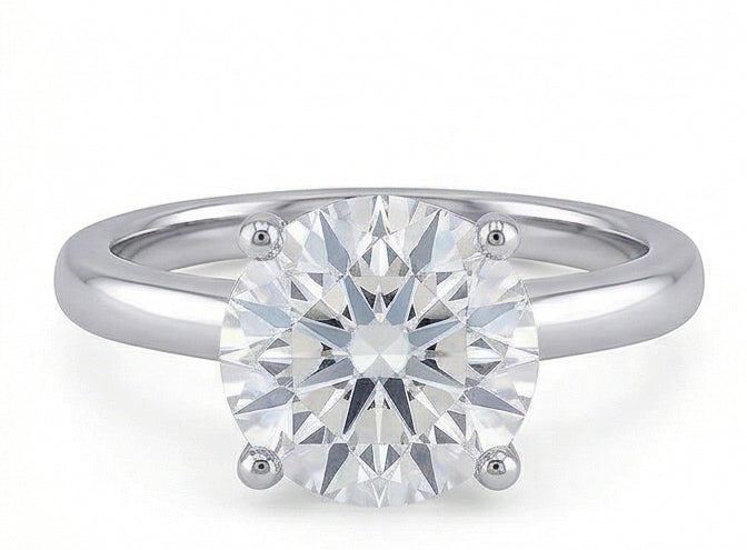 echter round diamant 2.75Karat ring Detailansicht