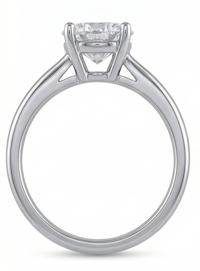 echter round diamant 2.75Karat ring Profilansicht