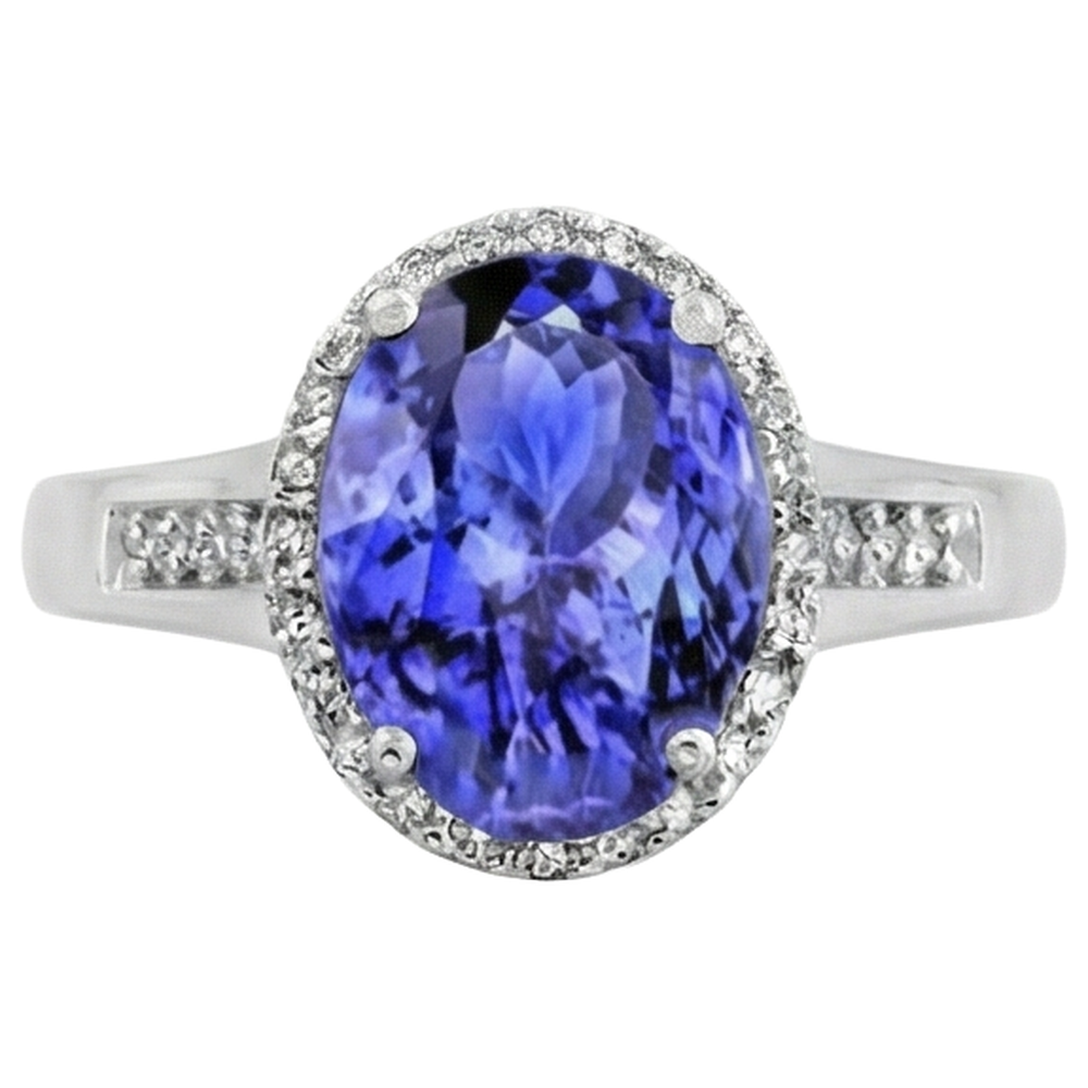 echter oval diamant 5.75Karat ring Seitenansicht