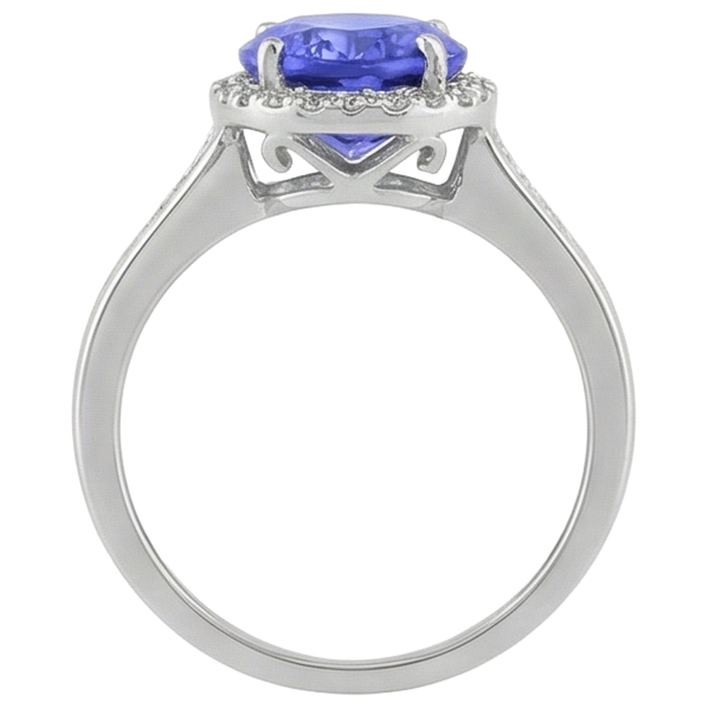 echter oval diamant 5.75Karat ring auf Weiß