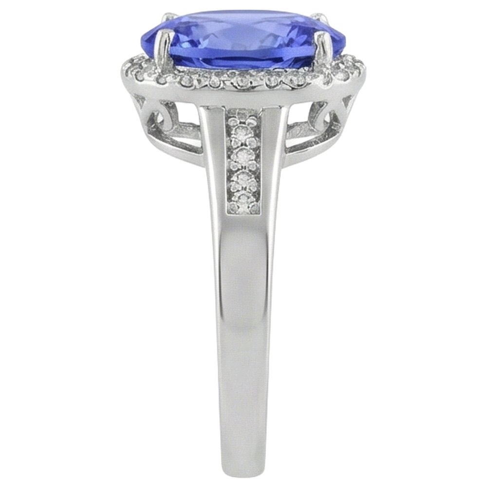 echter oval diamant 5.75Karat ring mit Diamantbesatz
