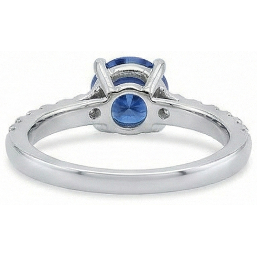 echter round diamant 3.30Karat ring Profilansicht
