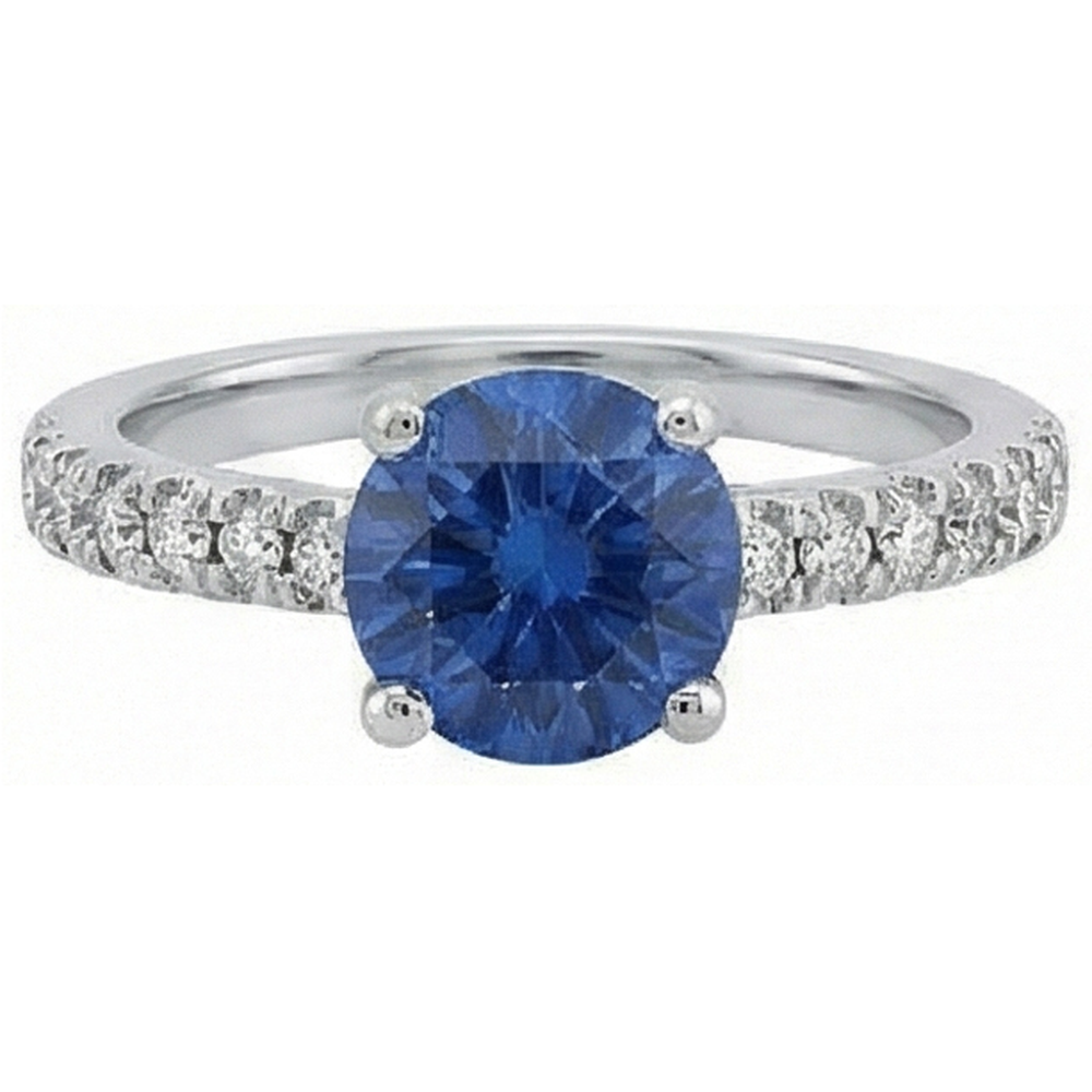 echter round diamant 3.30Karat ring Seitenansicht