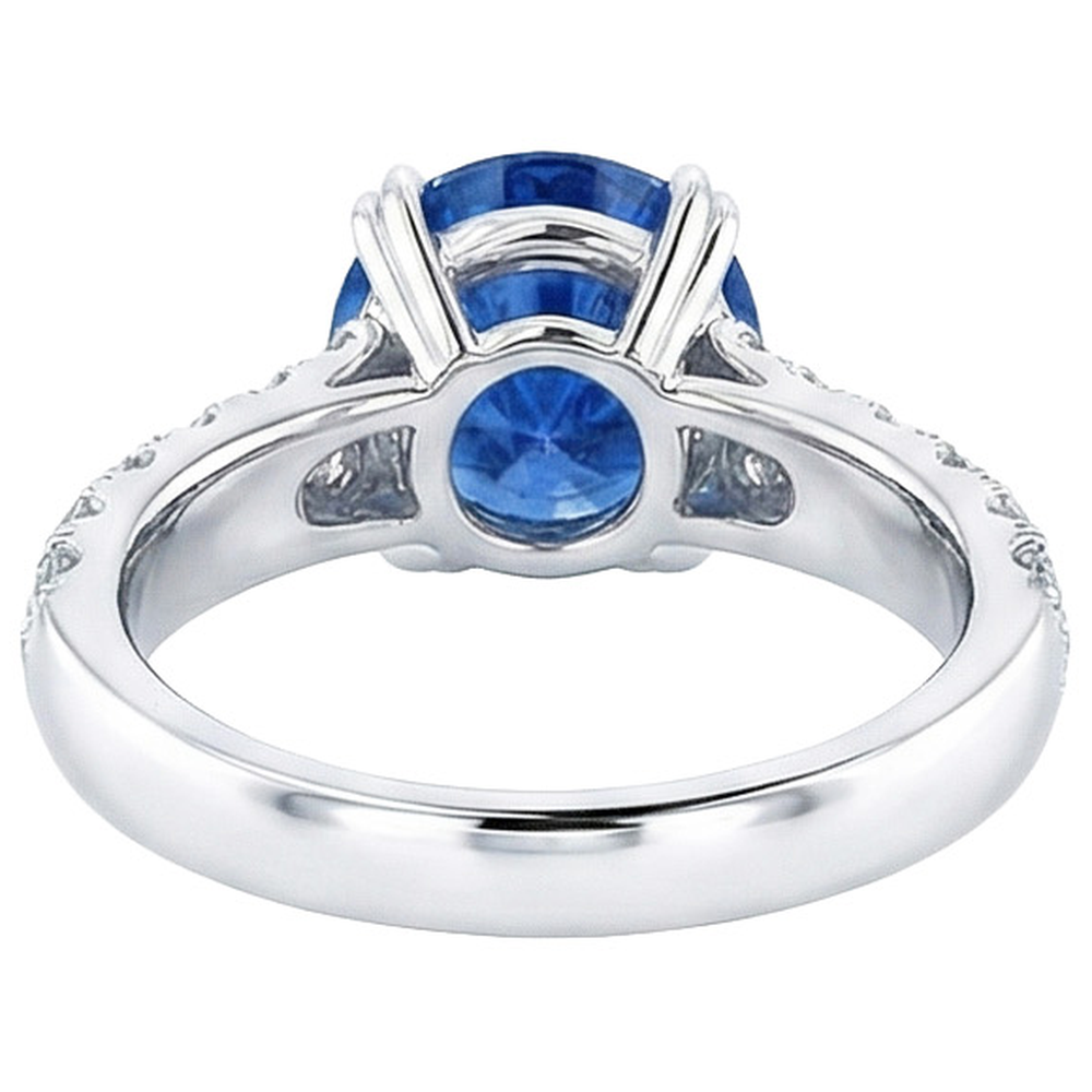 echter round diamant 6Karat ring auf Weiß