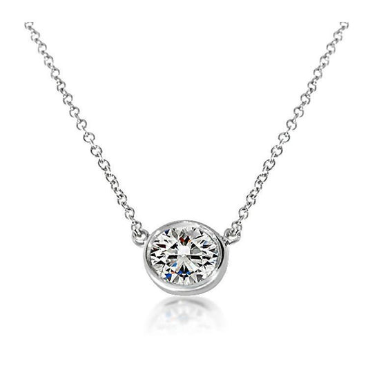 echter round diamant 2Karat anhänger Vorderansicht