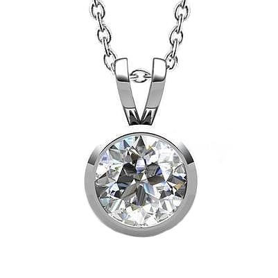 echter round diamant 3.5Karat anhänger Vorderansicht