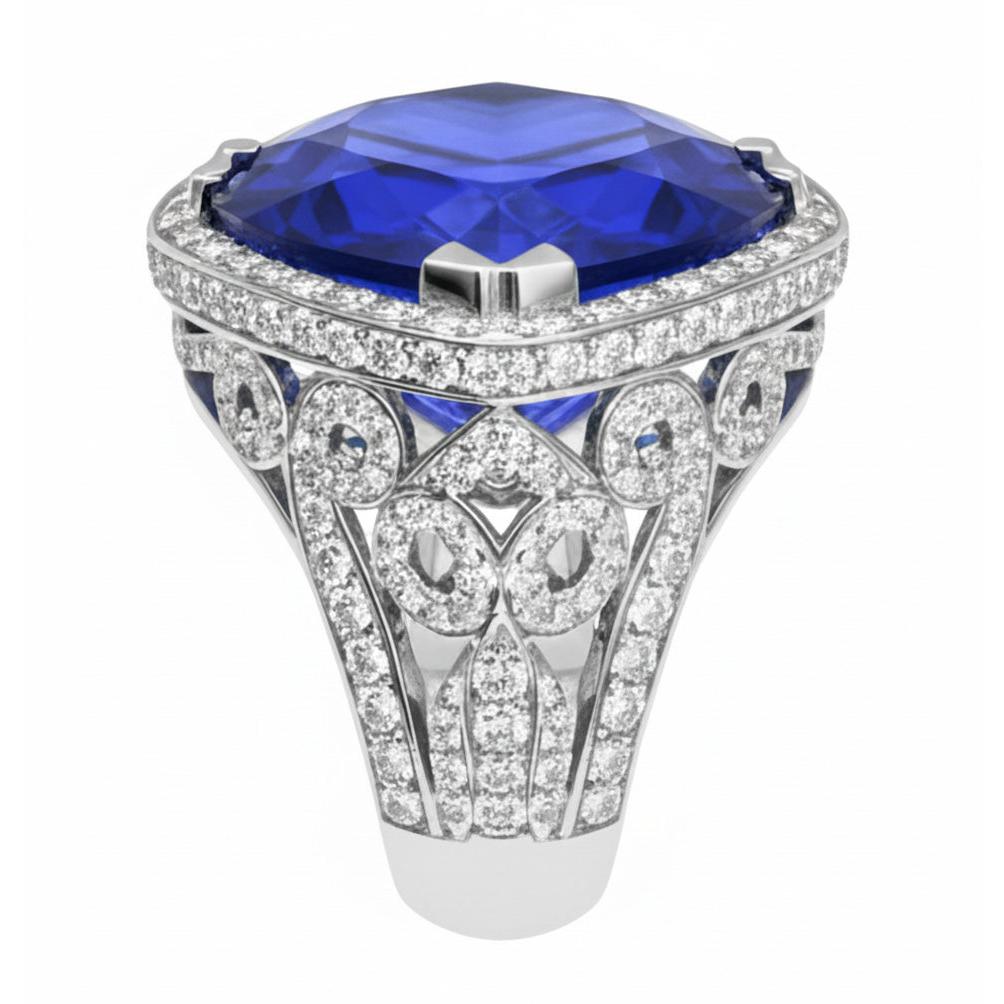 echter round diamant 14Karat ring Draufsicht