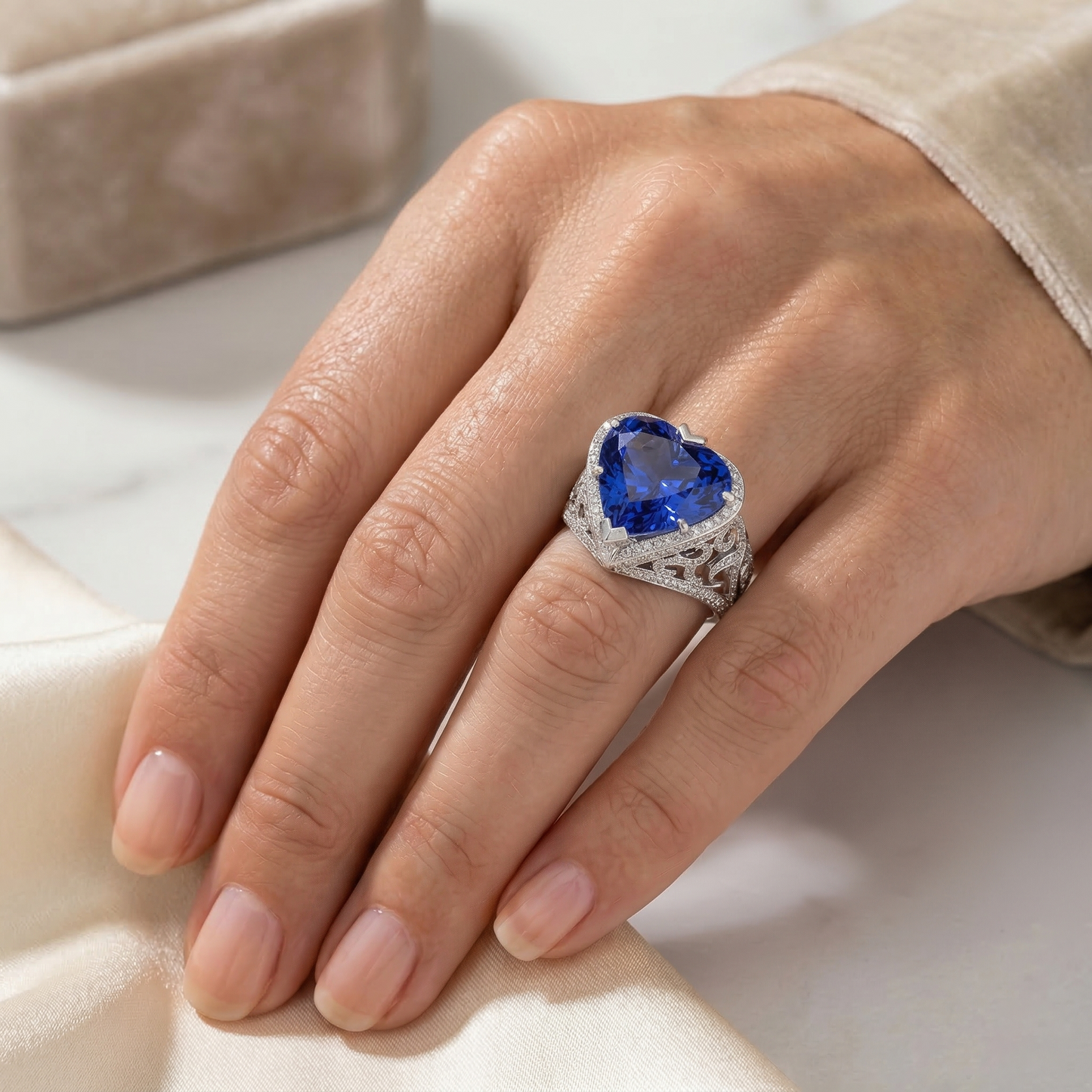 echter round diamant 14Karat ring Profilansicht