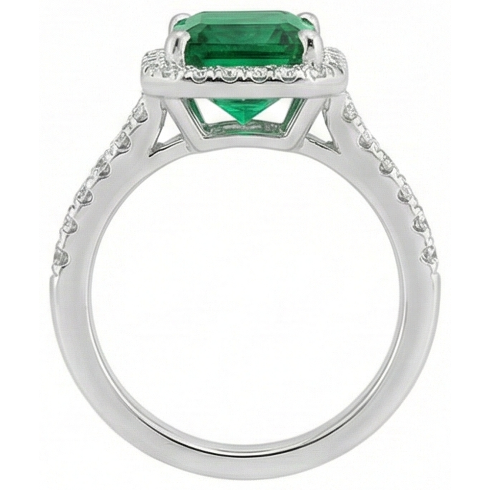 echter round diamant 10.00Karat ring Profilansicht