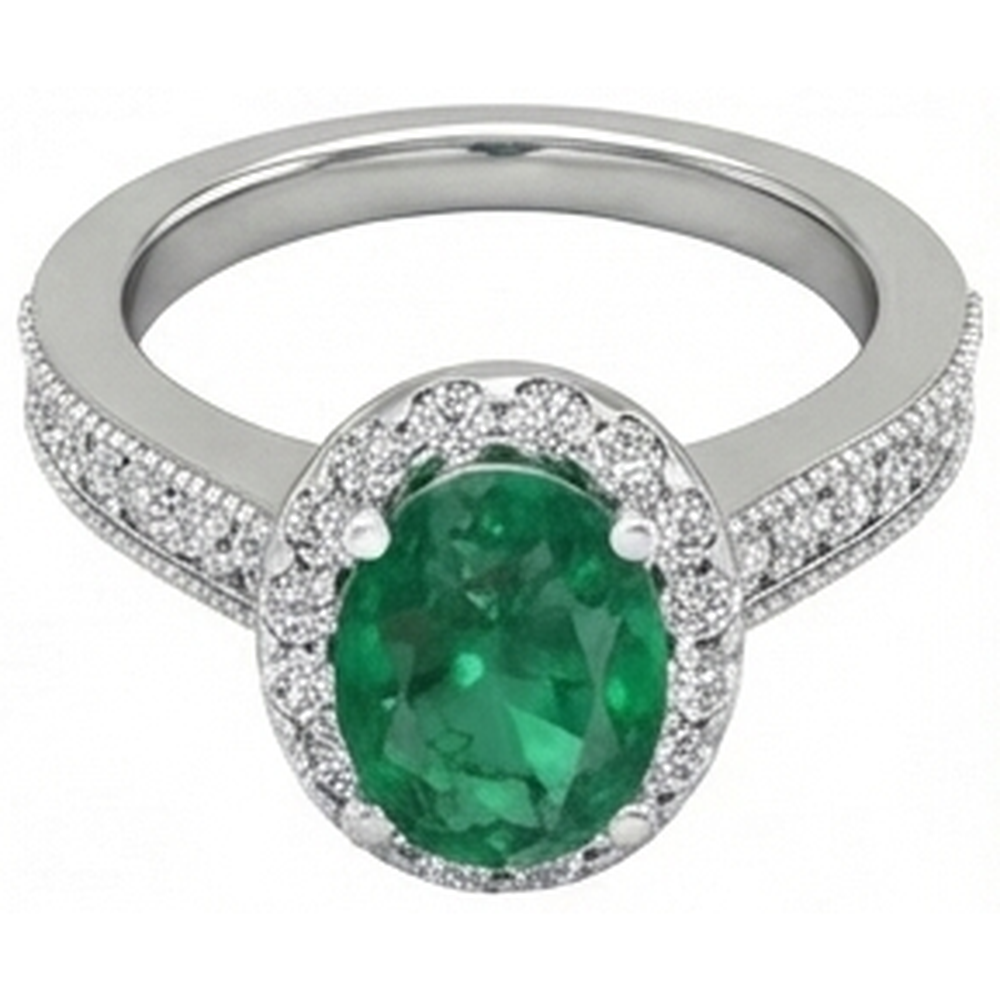 echter oval diamant 4.75Karat ring Detailansicht