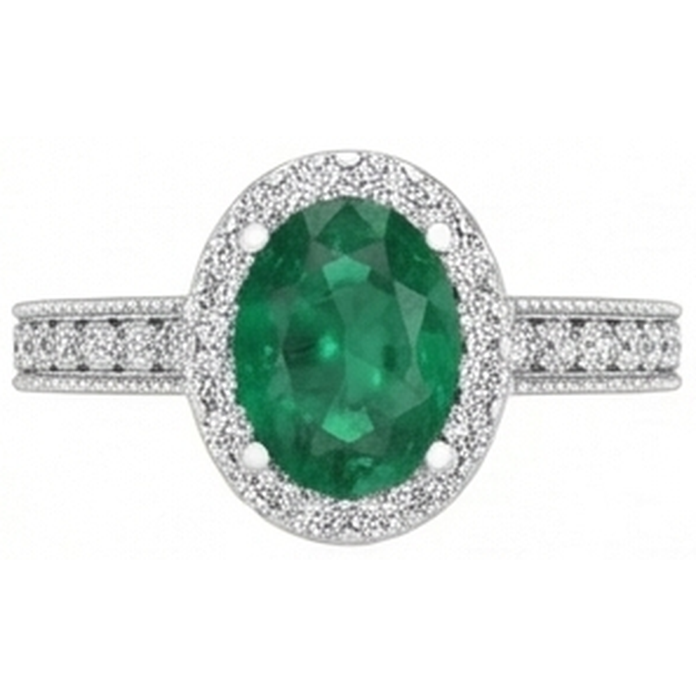 echter oval diamant 4.75Karat ring Seitenansicht
