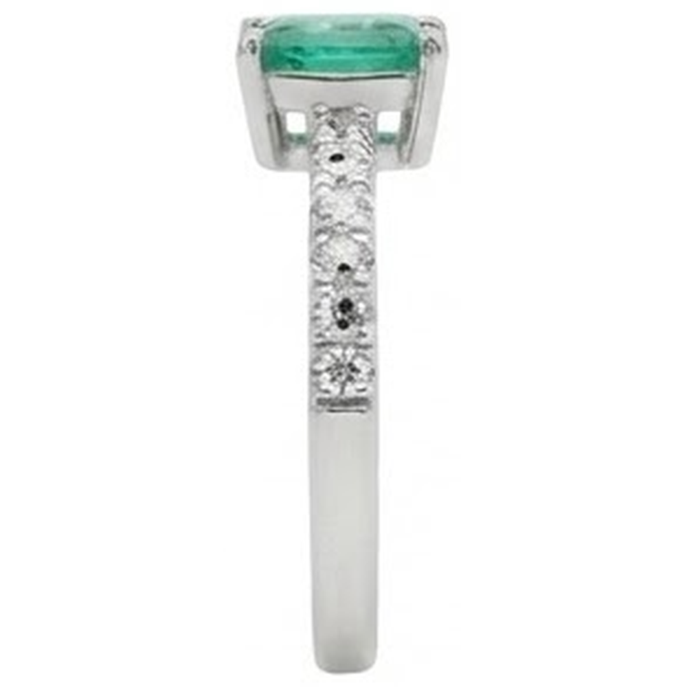 echter round smaragd 2.80Karat ring mit Diamantbesatz