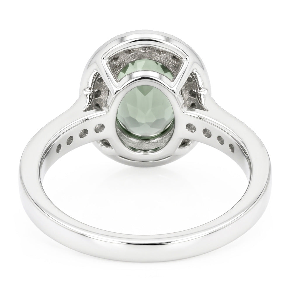 Grüner Saphir-Verlobungsring