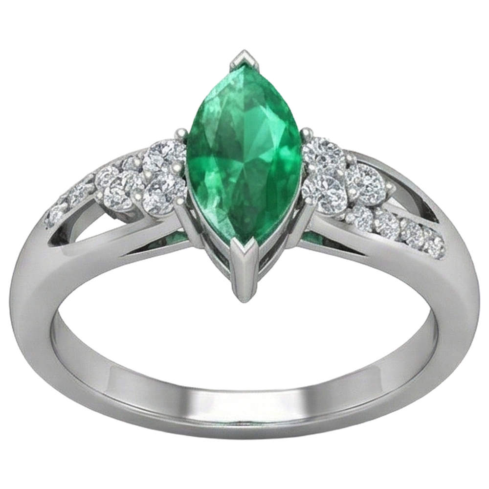 echter marquise diamant 2.75Karat ring Seitenansicht