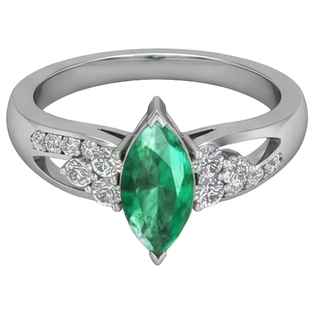 echter marquise diamant 2.75Karat ring Draufsicht