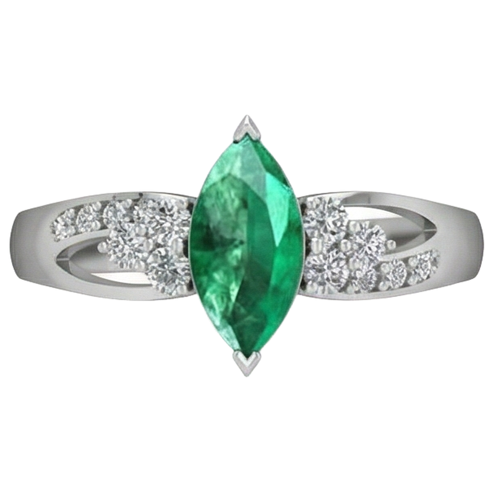 echter marquise diamant 2.75Karat ring Profilansicht
