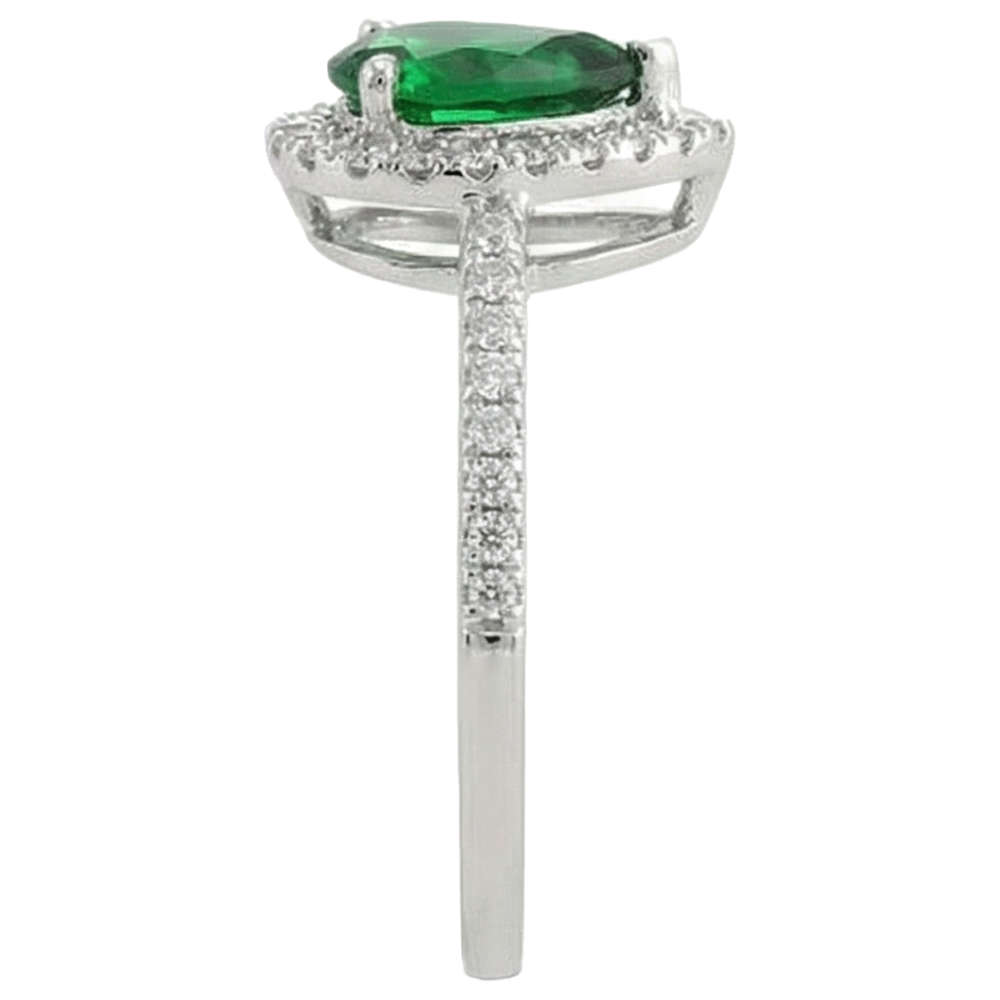 echter round diamant 5.70Karat ring Draufsicht