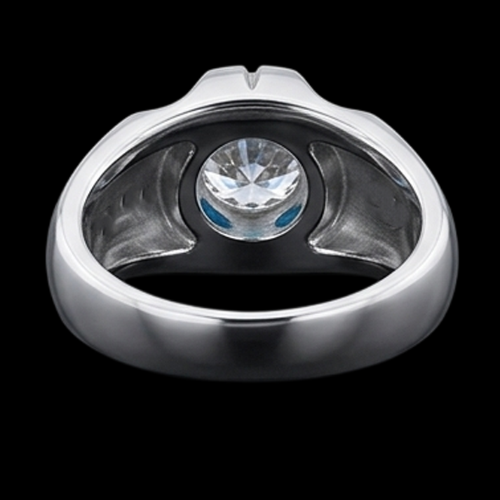 Gypsy 2,50 Karat runder Diamant-Solitärring Weißgold 14K