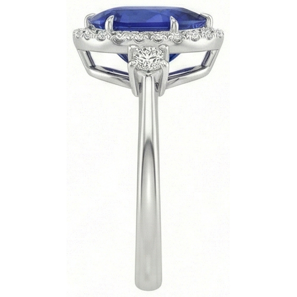 echter round diamant 5Karat ring auf Weiß