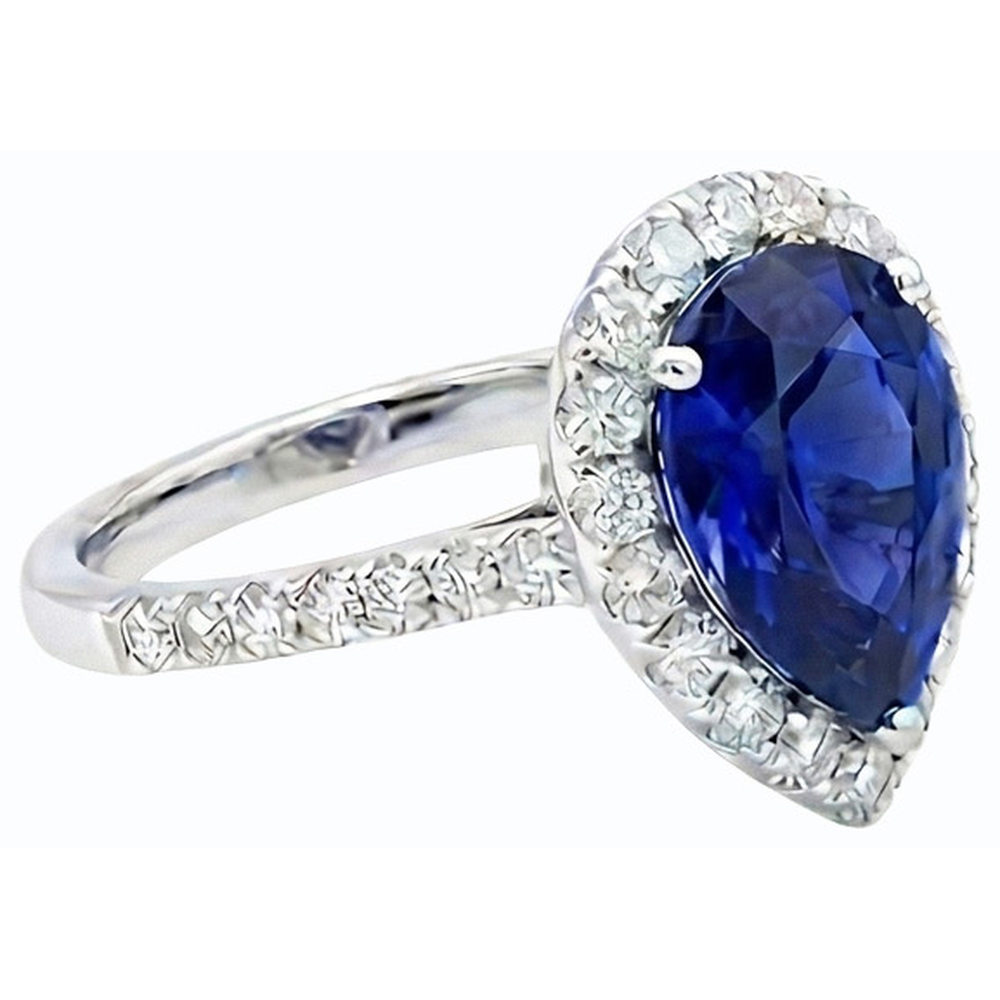 echter round diamant 5Karat ring Profilansicht