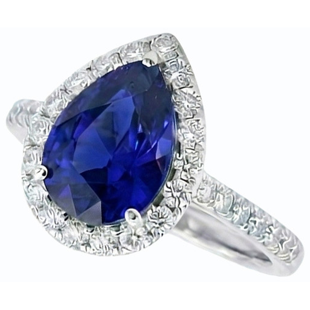 echter round diamant 5Karat ring auf Weiß