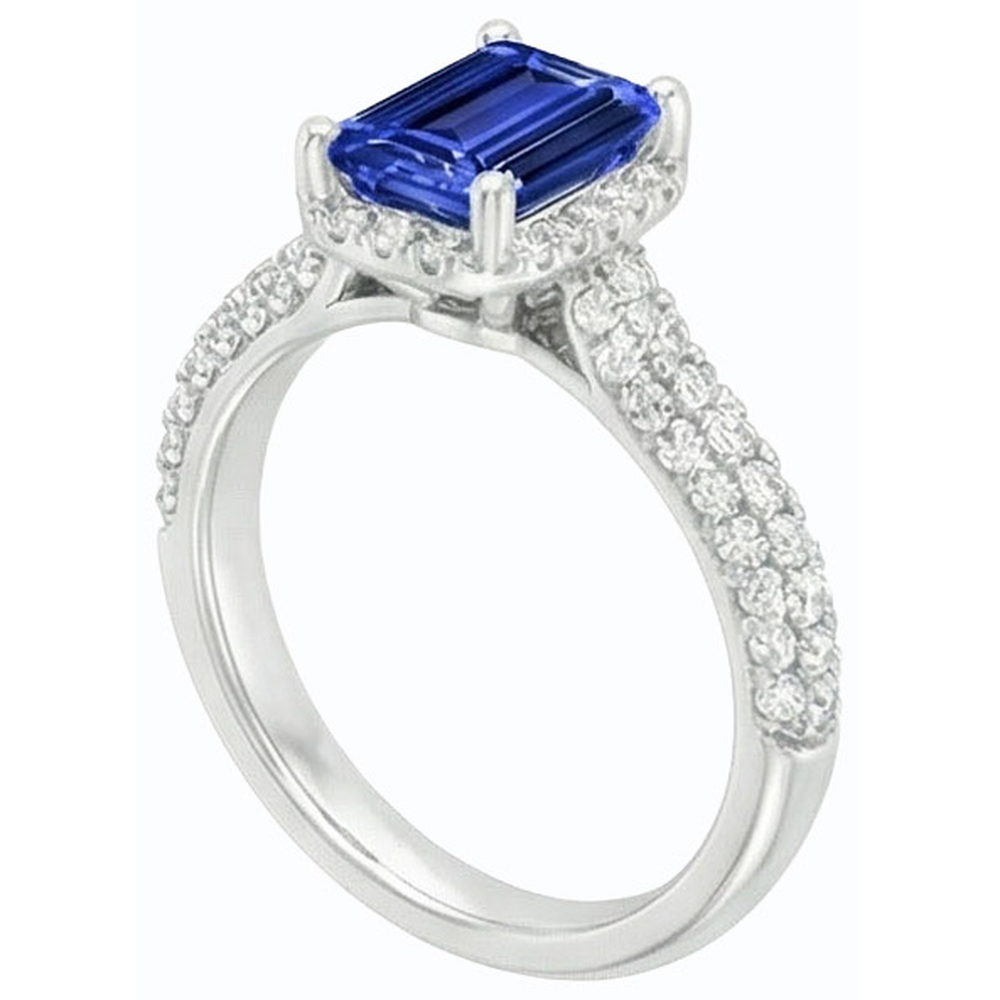 echter round diamant 3.50Karat ring Draufsicht