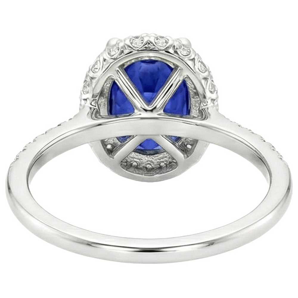 echter oval diamant 3.75Karat ring Seitenansicht
