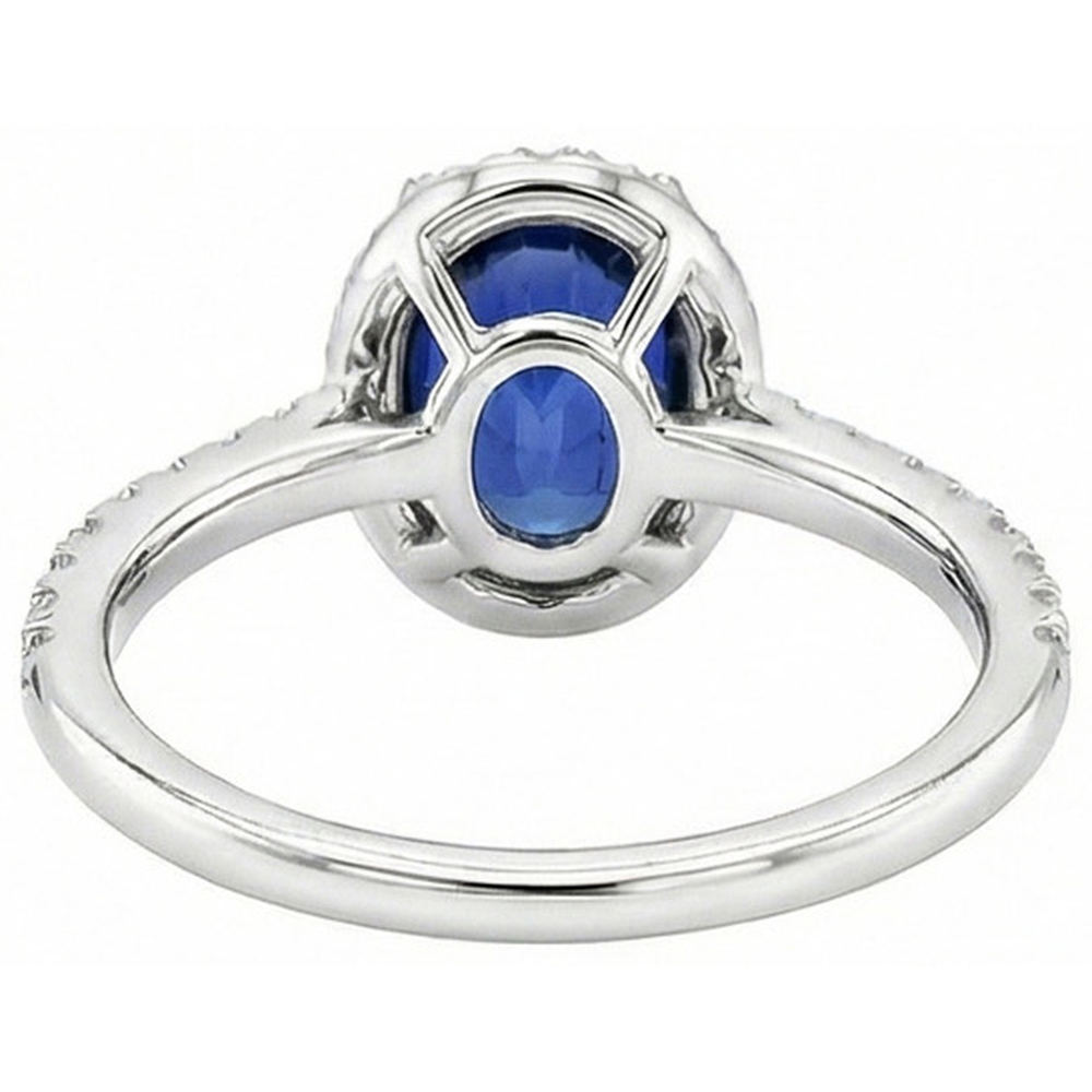 echter oval diamant 2.25Karat ring auf Weiß