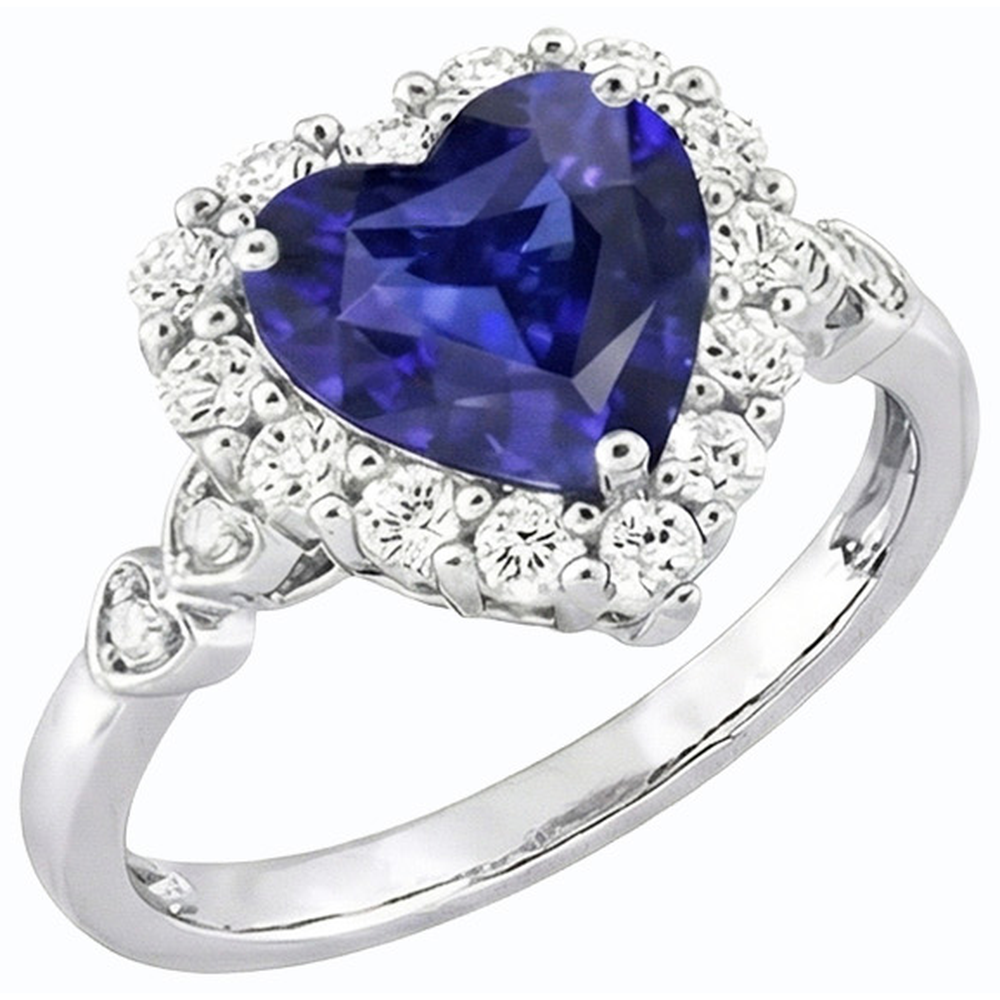 echter heart saphir 4.50Karat ring Seitenansicht