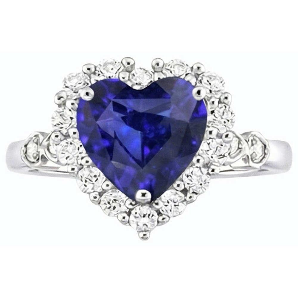 echter heart saphir 4.50Karat ring Profilansicht