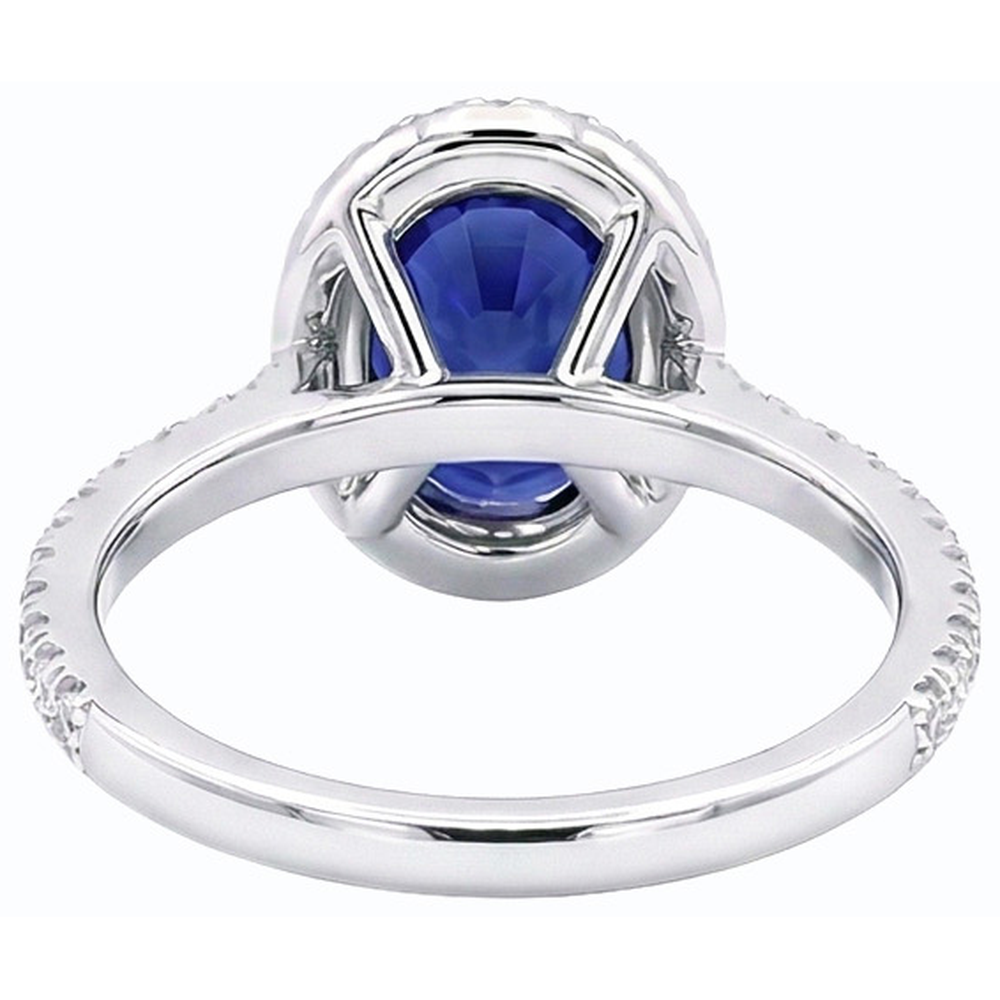 echter oval diamant 3.50Karat ring Detailansicht