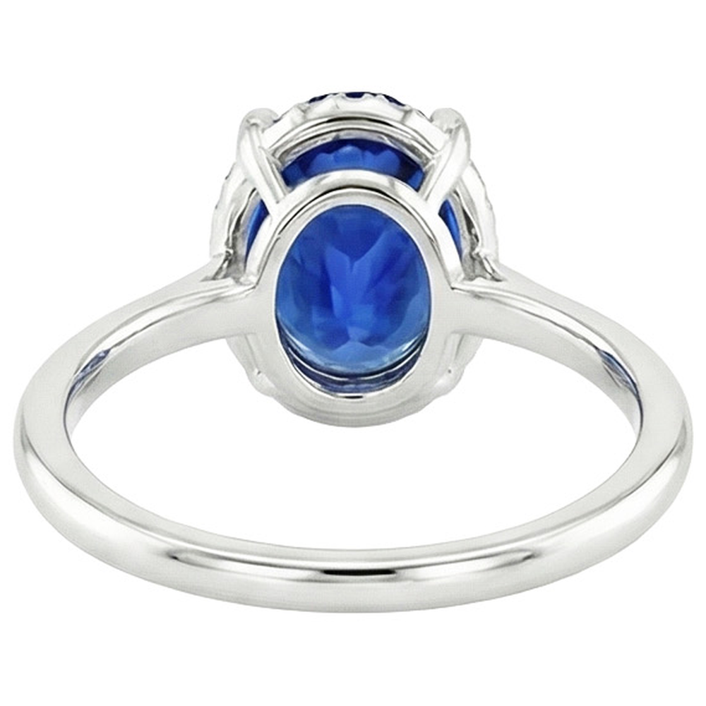 echter oval diamant 3.50Karat ring Detailansicht