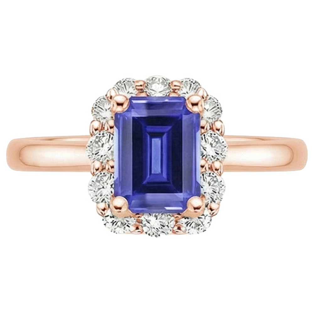 echter round diamant 4Karat ring Profilansicht