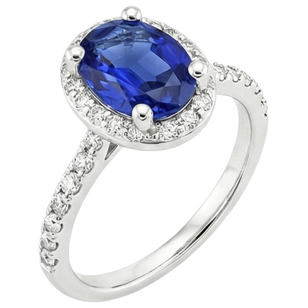 echter oval diamant 3.25Karat ring Detailansicht