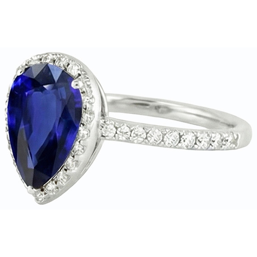 echter round diamant 4Karat ring Profilansicht
