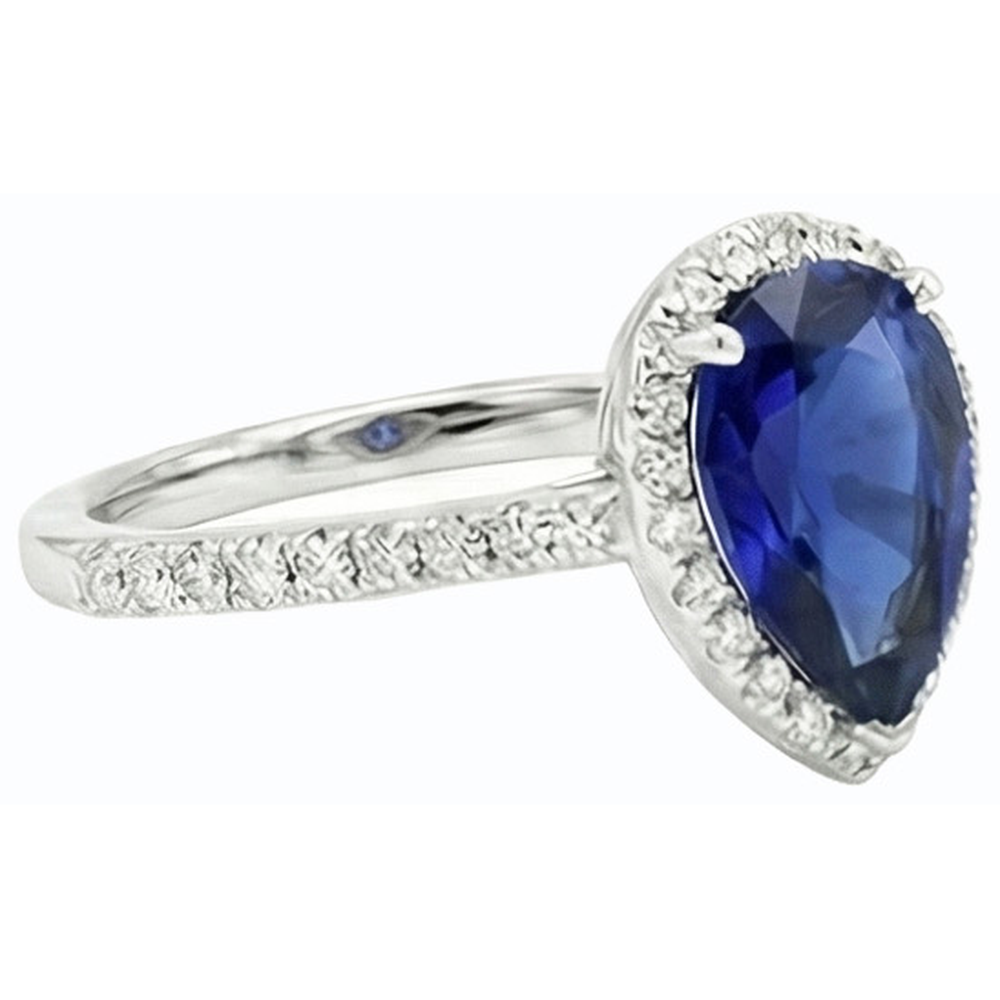 echter round diamant 4Karat ring auf Weiß