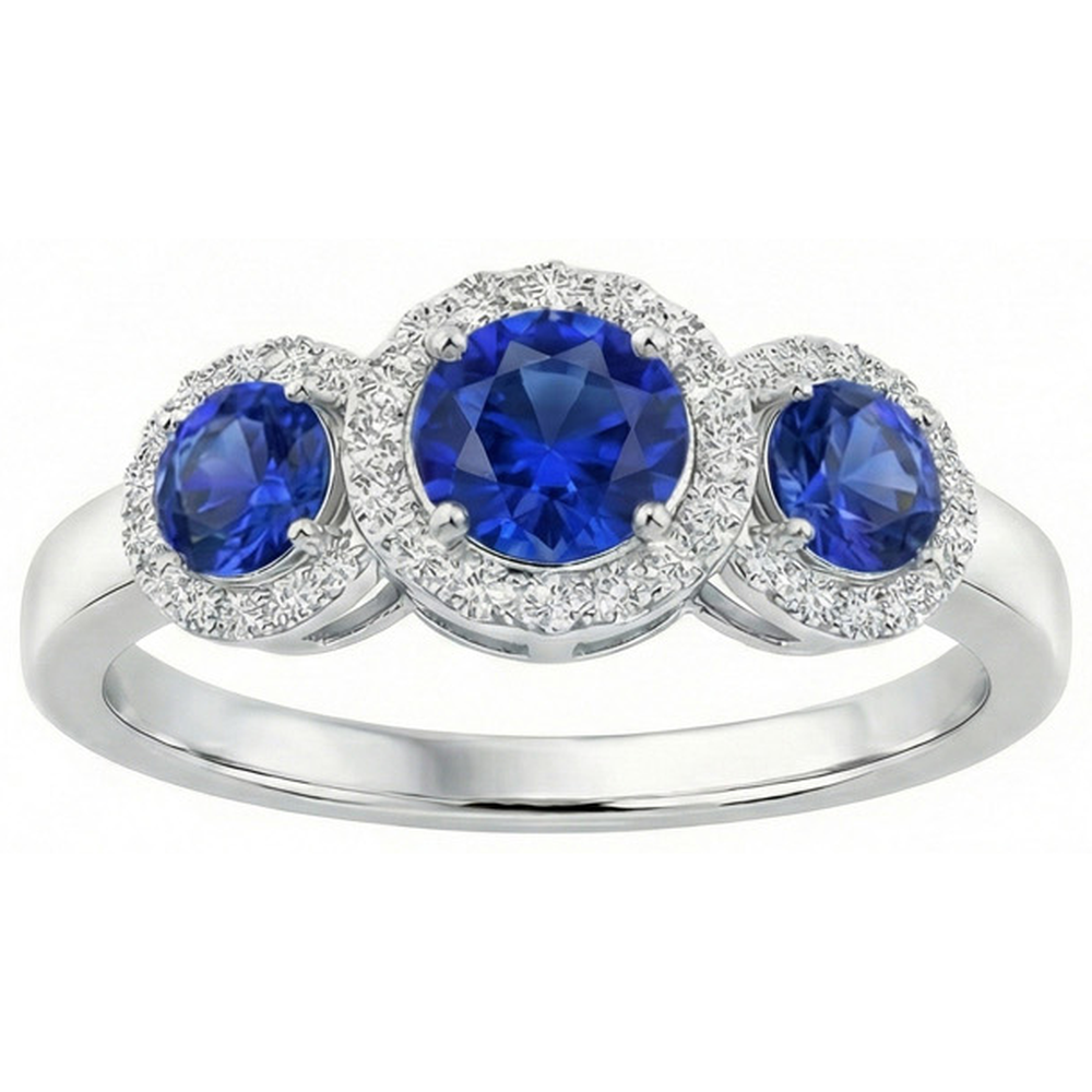 echter round diamant 4.50Karat ring Vorderansicht