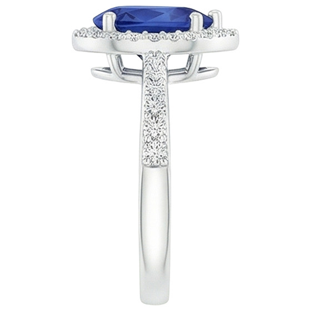 echter round diamant 5.50Karat ring Profilansicht