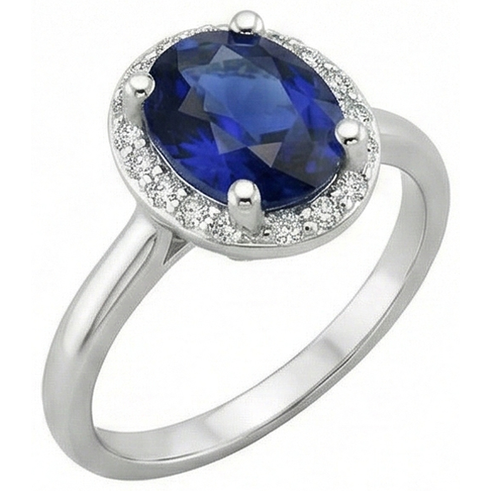 echter oval diamant 4Karat ring Seitenansicht