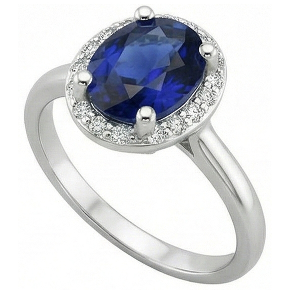 echter oval diamant 4Karat ring Detailansicht