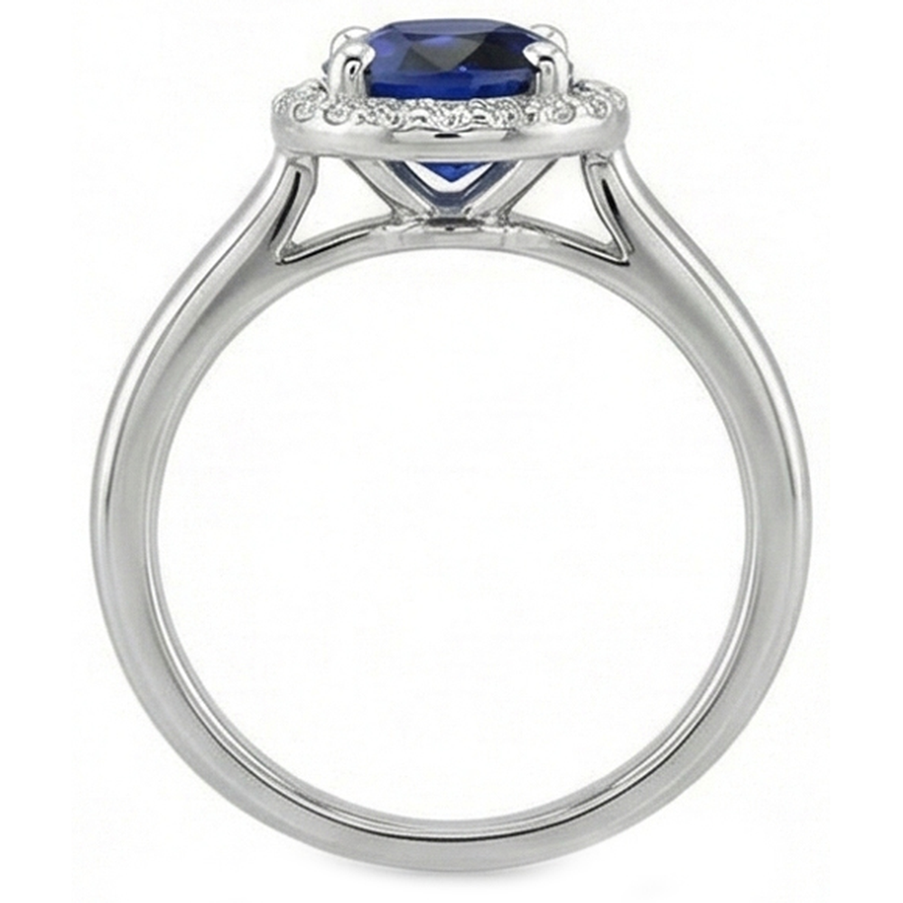 echter oval diamant 4Karat ring Draufsicht