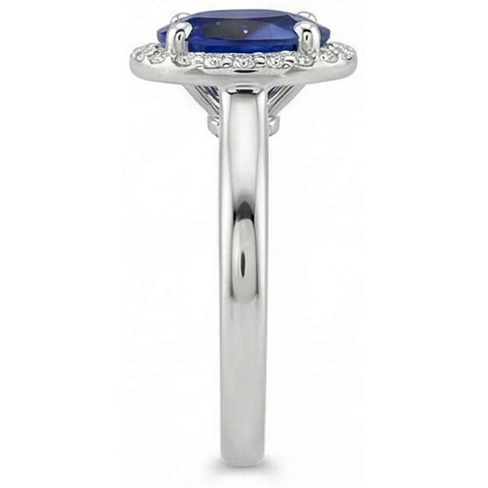 echter oval diamant 4Karat ring auf Weiß
