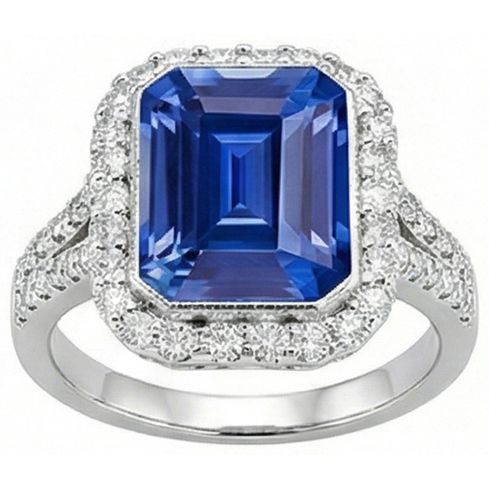 echter round diamant 4Karat ring Vorderansicht