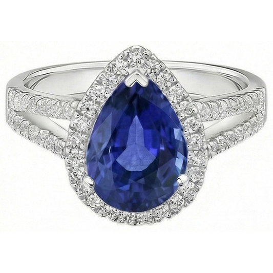 echter asscher diamant 4Karat ring Vorderansicht